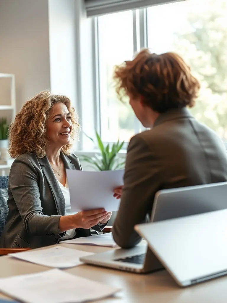 HR consultant assisting a client with employee onboarding.